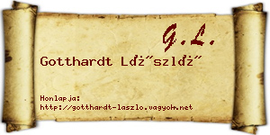 Gotthardt László névjegykártya