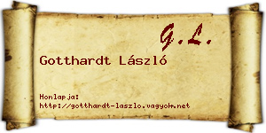 Gotthardt László névjegykártya
